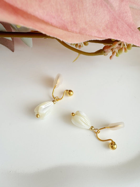 flower ear clips for non-pierced ears