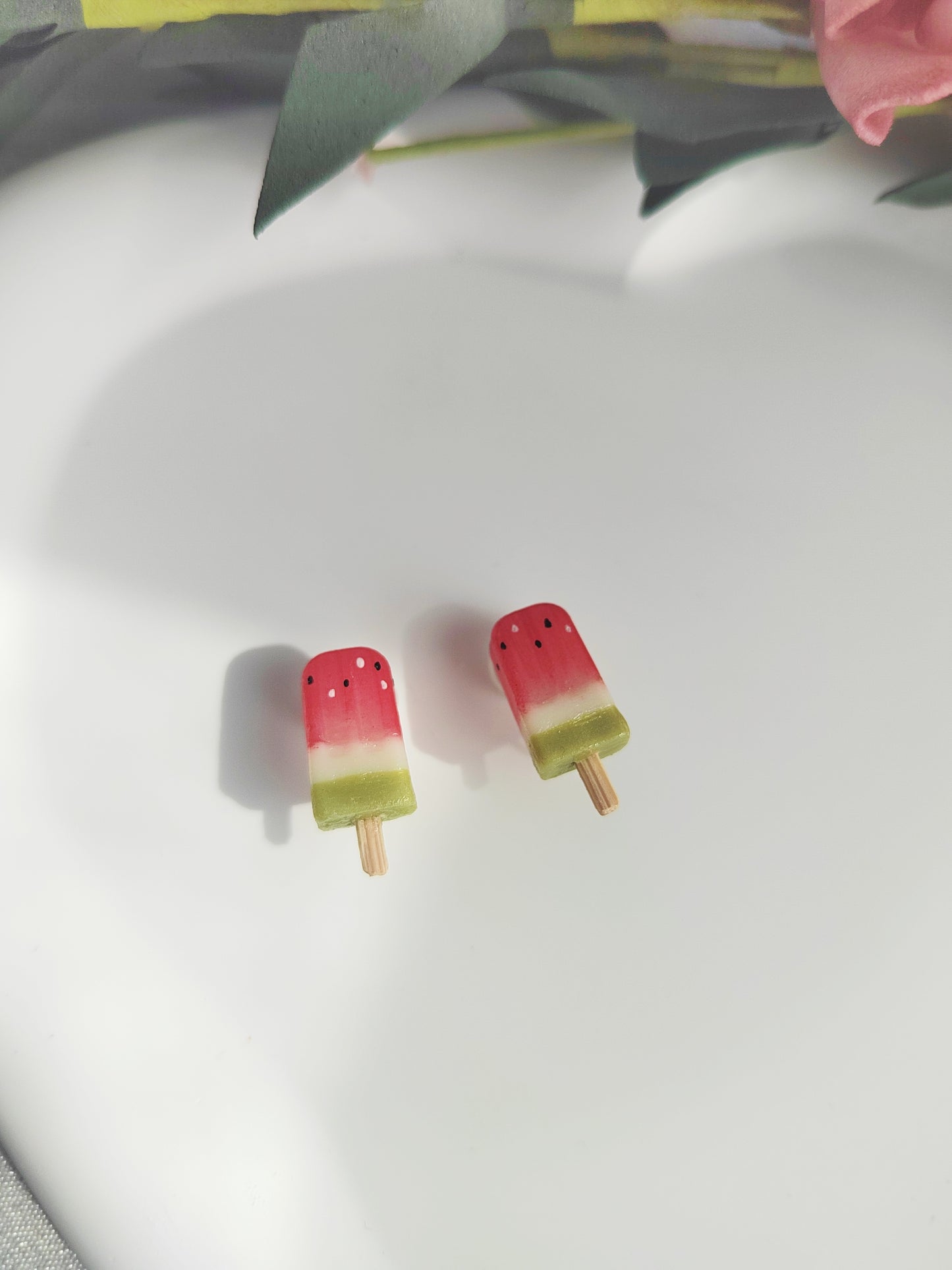 Mini Ice Pop Clip-On Earrings – Polymer Clay Stud Non-Pierced Ear Clips
