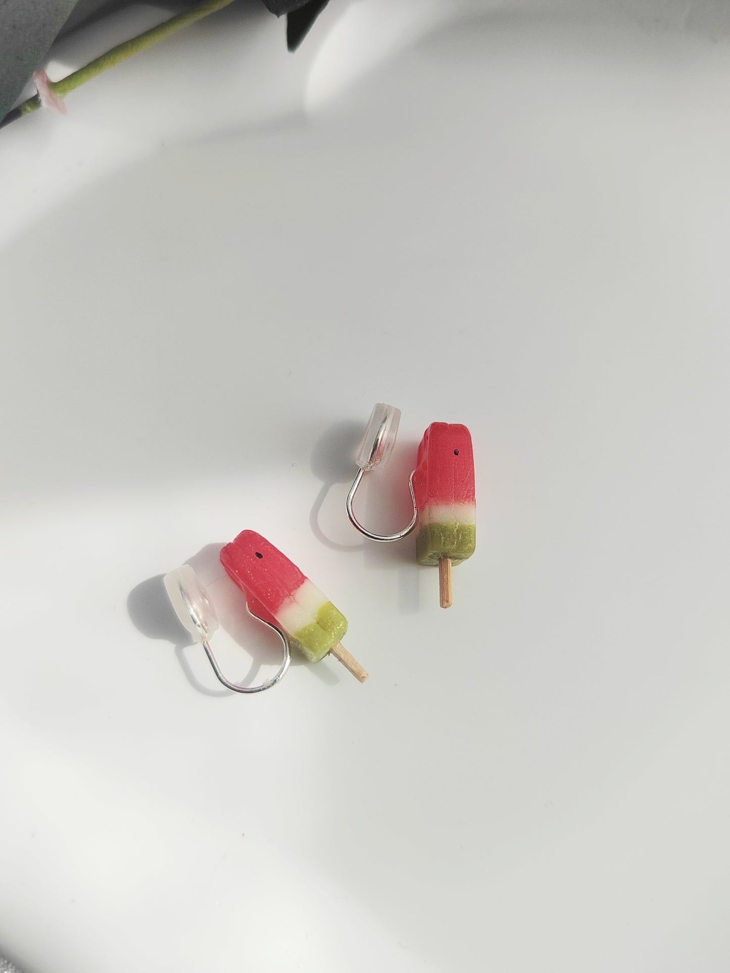 Mini Ice Pop Clip-On Earrings – Polymer Clay Stud Non-Pierced Ear Clips
