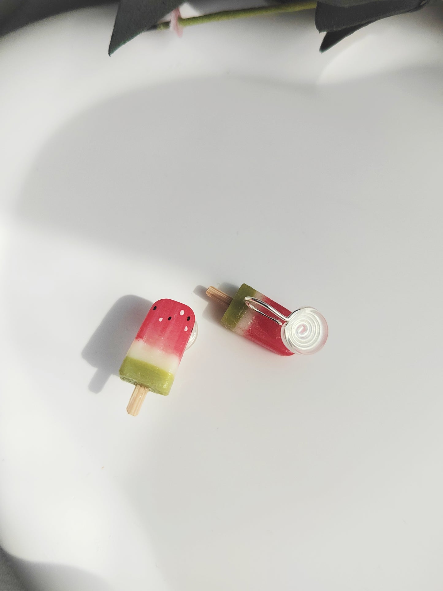 Mini Ice Pop Clip-On Earrings – Polymer Clay Stud Non-Pierced Ear Clips