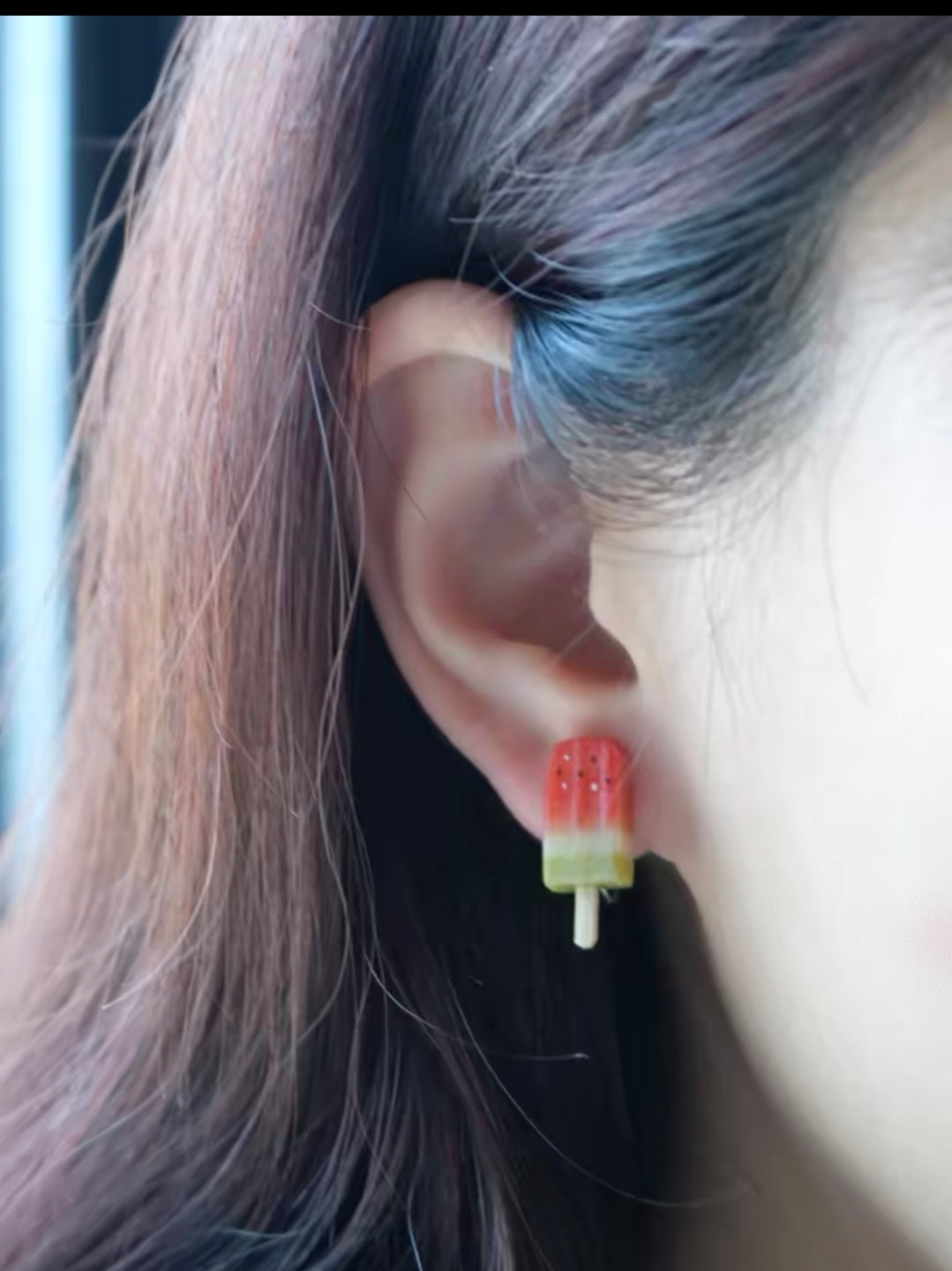 Mini Ice Pop Clip-On Earrings – Polymer Clay Stud Non-Pierced Ear Clips