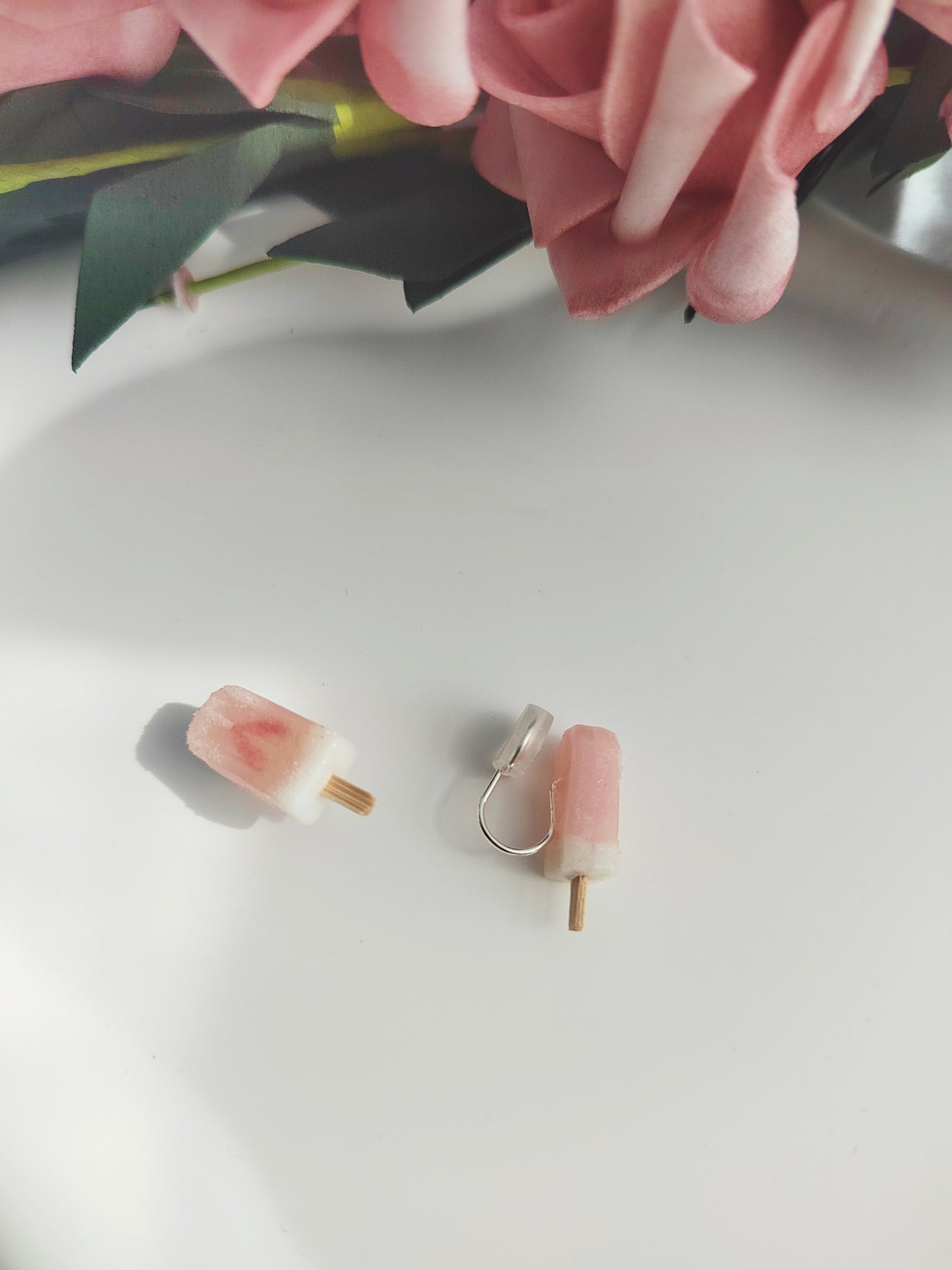 Mini Ice Pop Clip-On Earrings – Polymer Clay Stud Non-Pierced Ear Clips