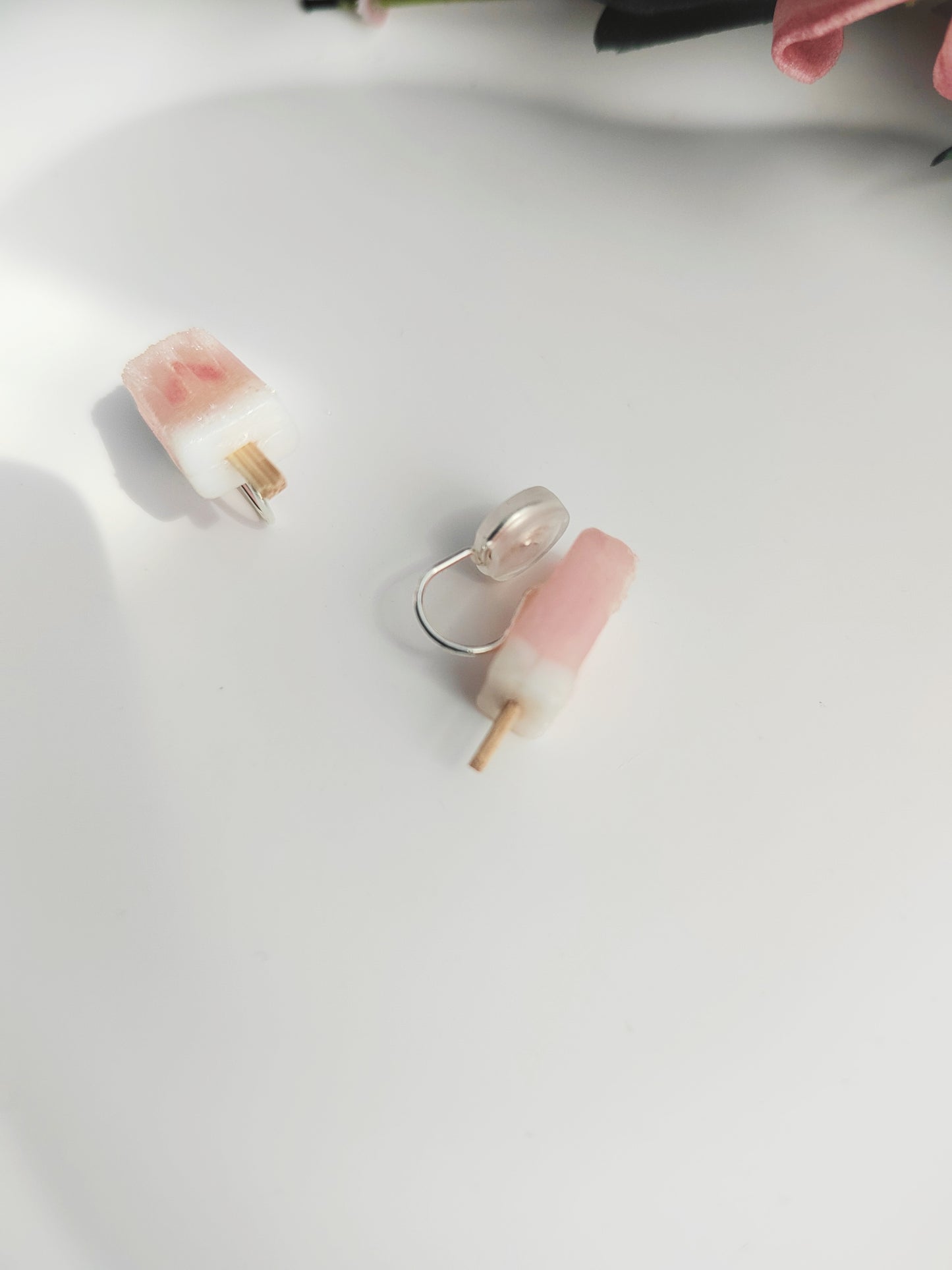 Mini Ice Pop Clip-On Earrings – Polymer Clay Stud Non-Pierced Ear Clips