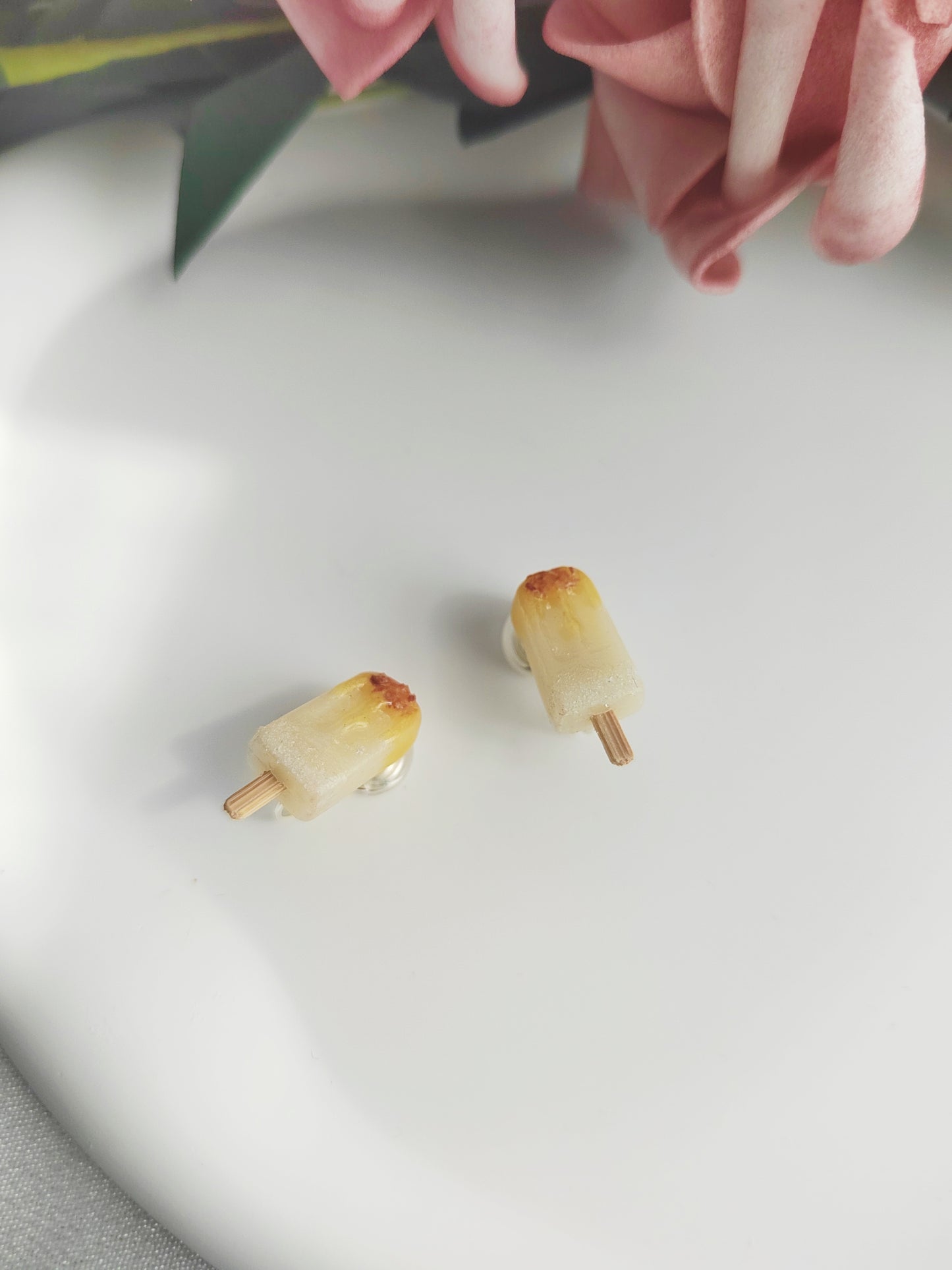Mini Ice Pop Clip-On Earrings – Polymer Clay Stud Non-Pierced Ear Clips