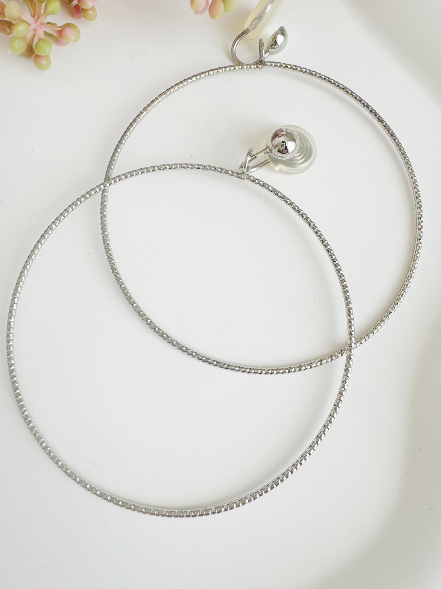 Large Hoop Clip-On Earrings – Gold/Silver Non-Pierced Ear Clips