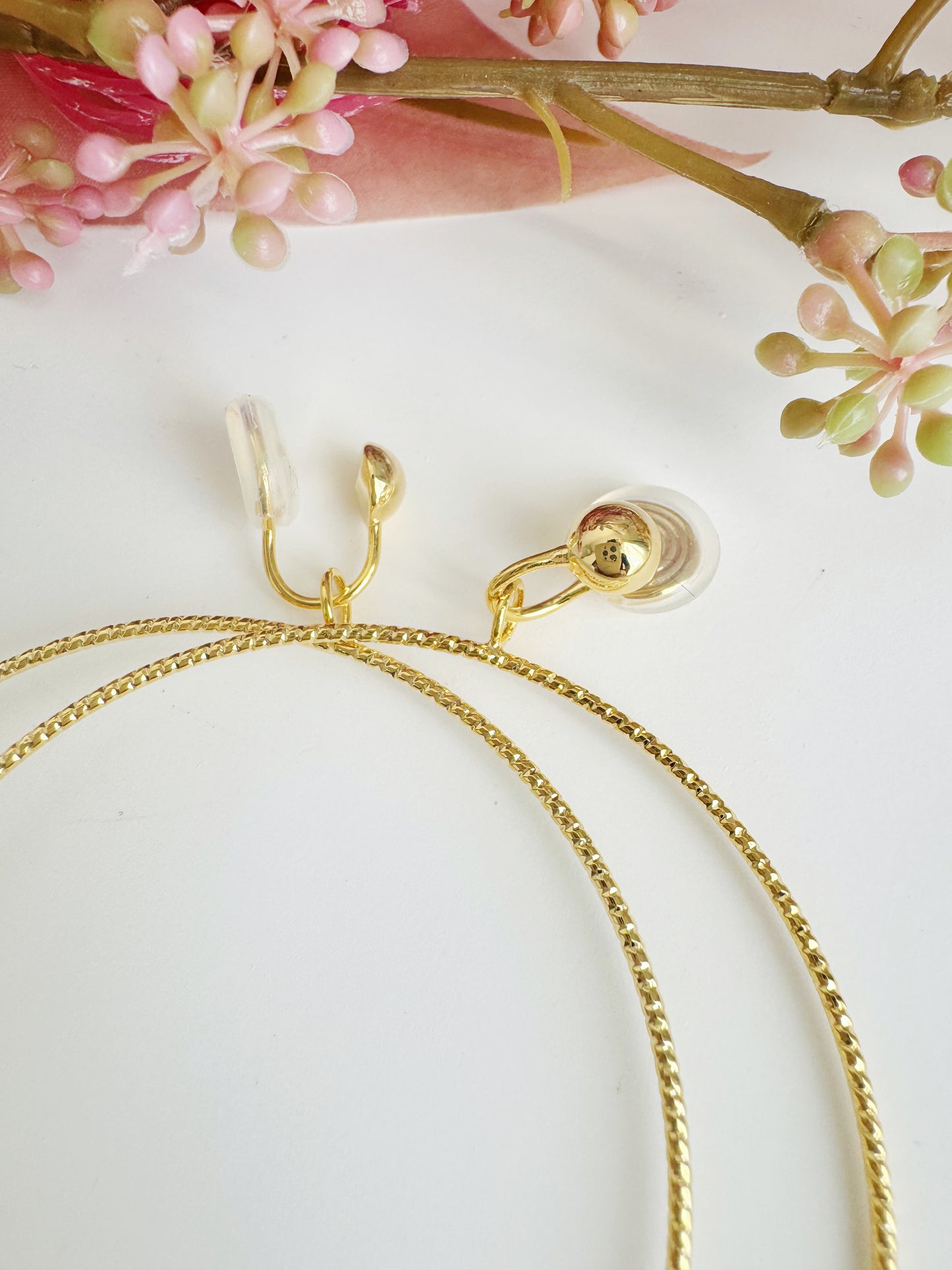 Large Hoop Clip-On Earrings – Gold/Silver Non-Pierced Ear Clips