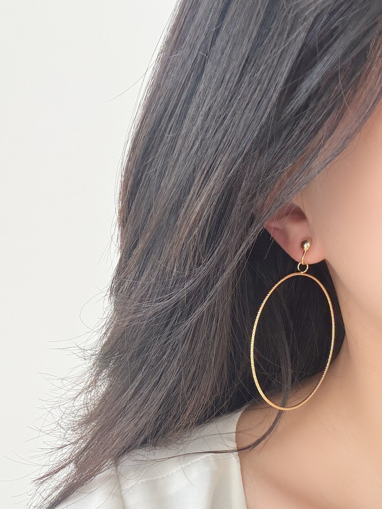 Large Hoop Clip-On Earrings – Gold/Silver Non-Pierced Ear Clips